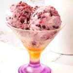 Pinterest image for mixed berry no churn ice cream.
