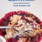 Pinterest image for raspberry crumble.
