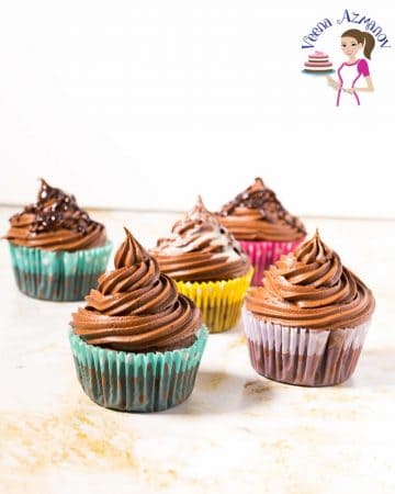 Cupcakes with chocolate frosting.