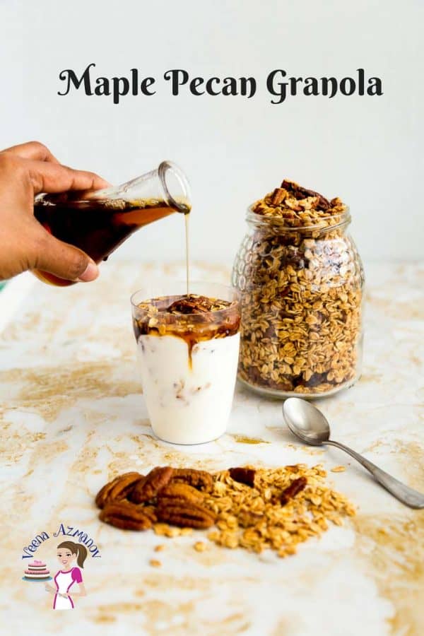 An image optimized for social share for this pecan pie granola made, nothing beat homemade granola.