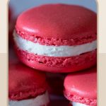 Pinterest image for Pink Raspberry macarons.