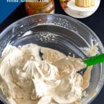 Pinterest image for caramel frosting recipe.