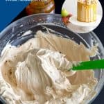 Pinterest image for caramel frosting.