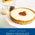Pinterest image for chocolate pumpkin tart.