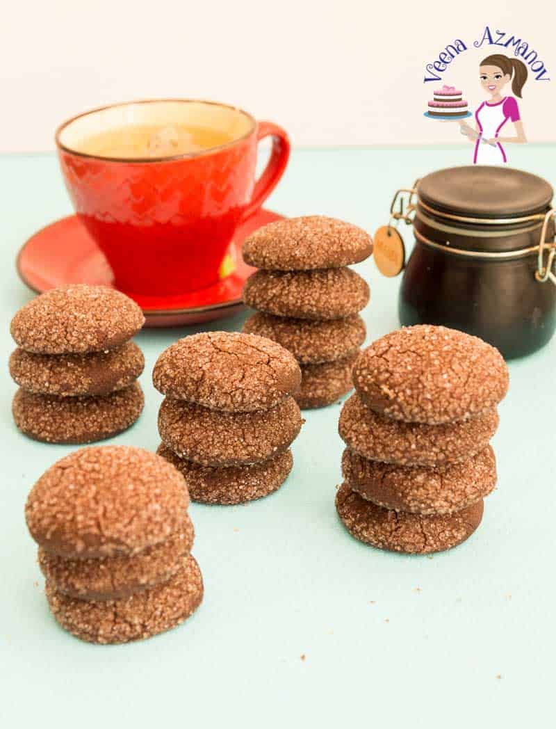 Soft, crisp and delicate these chocolate shortbread cookies just melt in the mouth. Made with just five simple ingredients and five minutes to mix these cookies get done in less than 20 minutes. No need to chill the dough and no special equipment but just a bowl and a whisk is all you need. An image optimized for social sharing for these chocolate shortbread cookies made with just six simple ingredients and five minutes to mix. The best shortbread cookies.