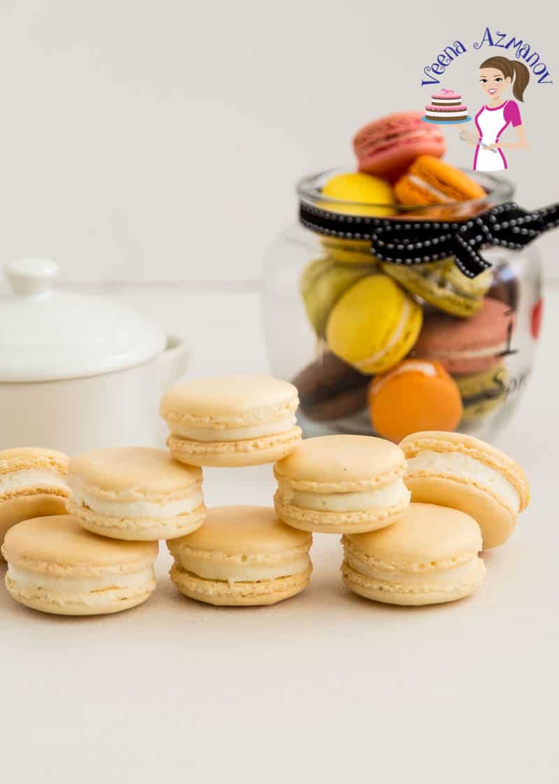 An image optimized for social media share for these Classic Vanilla French Macaron Recipe with my No-fail recipe and step by step video tutorial