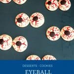 Pinterest image for halloween cookies.