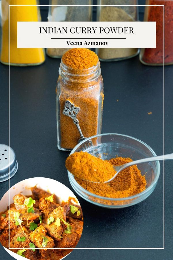 Pinterest image for curry powder Indian spice mix.