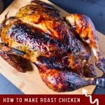 Pinterest image for Roast Chicken with Maple and Balsamic.