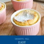 Progress pictures for soufflé with pumpkins.