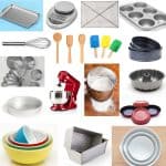 Collage of baking tool every baker needs.