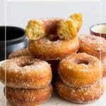 Pinterest image for pumpkin donuts.