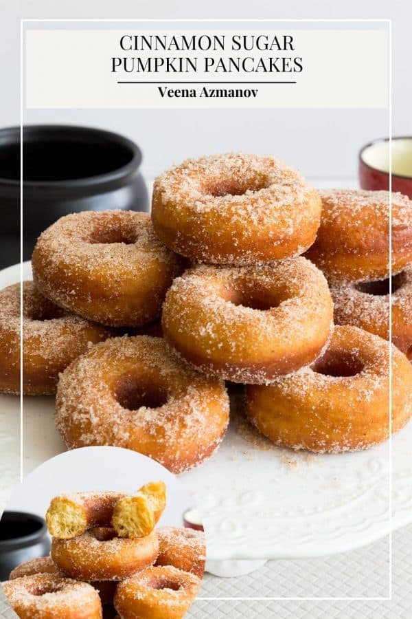 Pinterest image for cinnamon sugar donuts.
