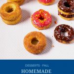 Pinterest image for pumpkin cake donuts.