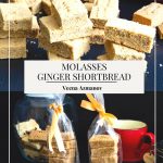 Pinterest image for Ginger Molasses Shortbread.
