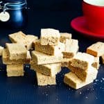 A stack of shortbread on the table.
