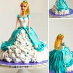 Pinterest image for princess cake.