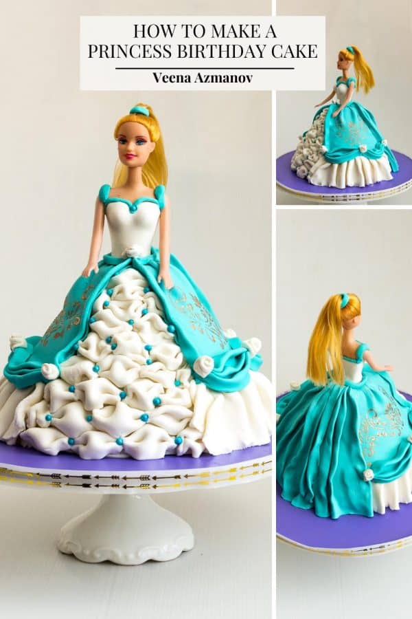 Pinterest image for princess cake.