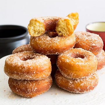 A stack of donuts.