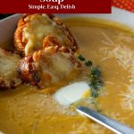Pinterest image for Roast Sweet Potato Soup.