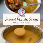 Pinterest image for Roast Sweet Potato Soup.