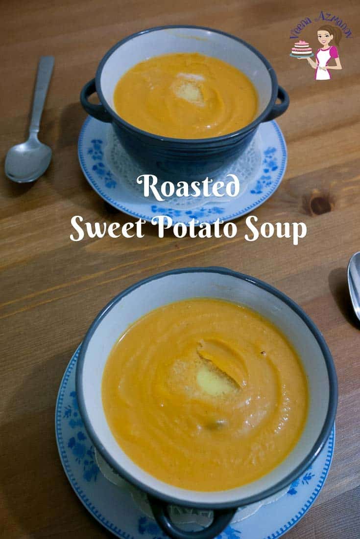 Nothing is more perfect in winter than a bowl of comforting roasted sweet potato soup made with yogurt or coconut cream.