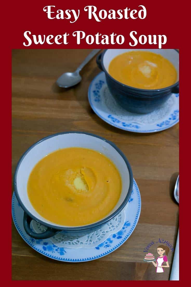 Nothing is more perfect in winter than a bowl of comforting roasted sweet potato soup made with yogurt or coconut cream.
