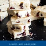 Pinterest image for shortbread bars.
