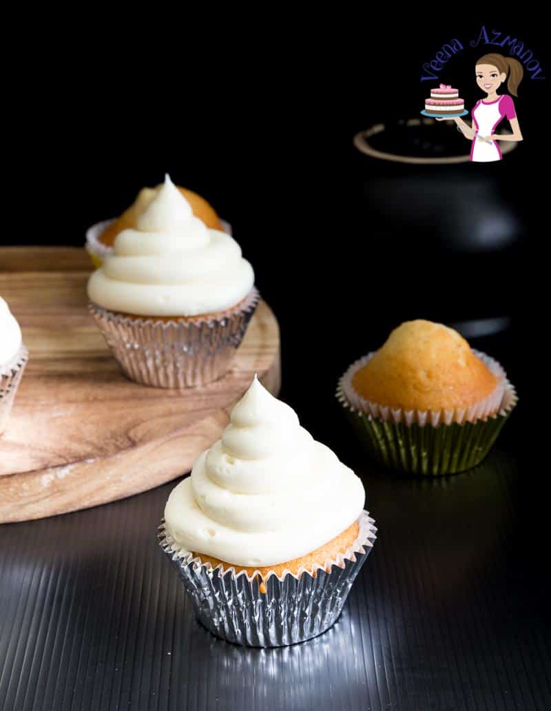 Cupcakes with buttercream frosting.
