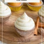 Pinterest image for Eggnog Cupcakes.
