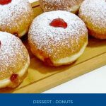 Pinterest image for jelly donuts.