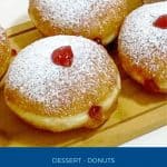 Pinterest image for Donuts with jam.