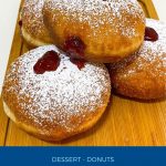 Pinterest image for jelly filled donuts.