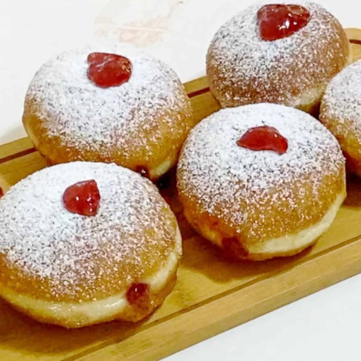 Easy Jelly Donuts or Sufganiyot (video)
