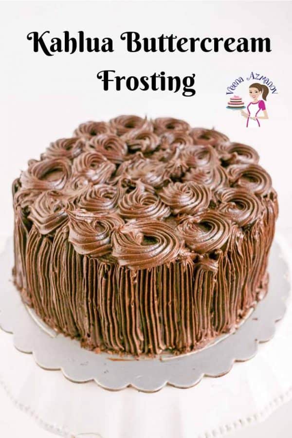This ultimate Kahlua Buttercream Frosting over Chocolate Chiffon Cake takes only 5 minutes to make.