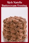 A cake with chocolate buttercream frosting.