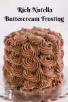 A cake with buttercream frosting.