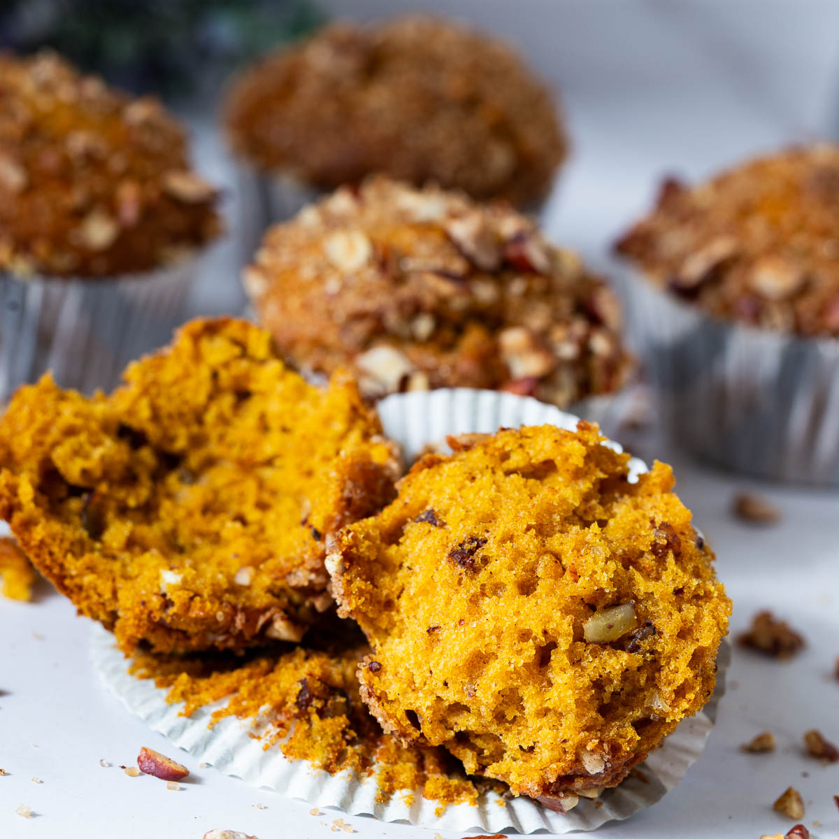 Baked muffins on the table.