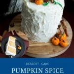 Pinterest image for pumpkin spice cake.