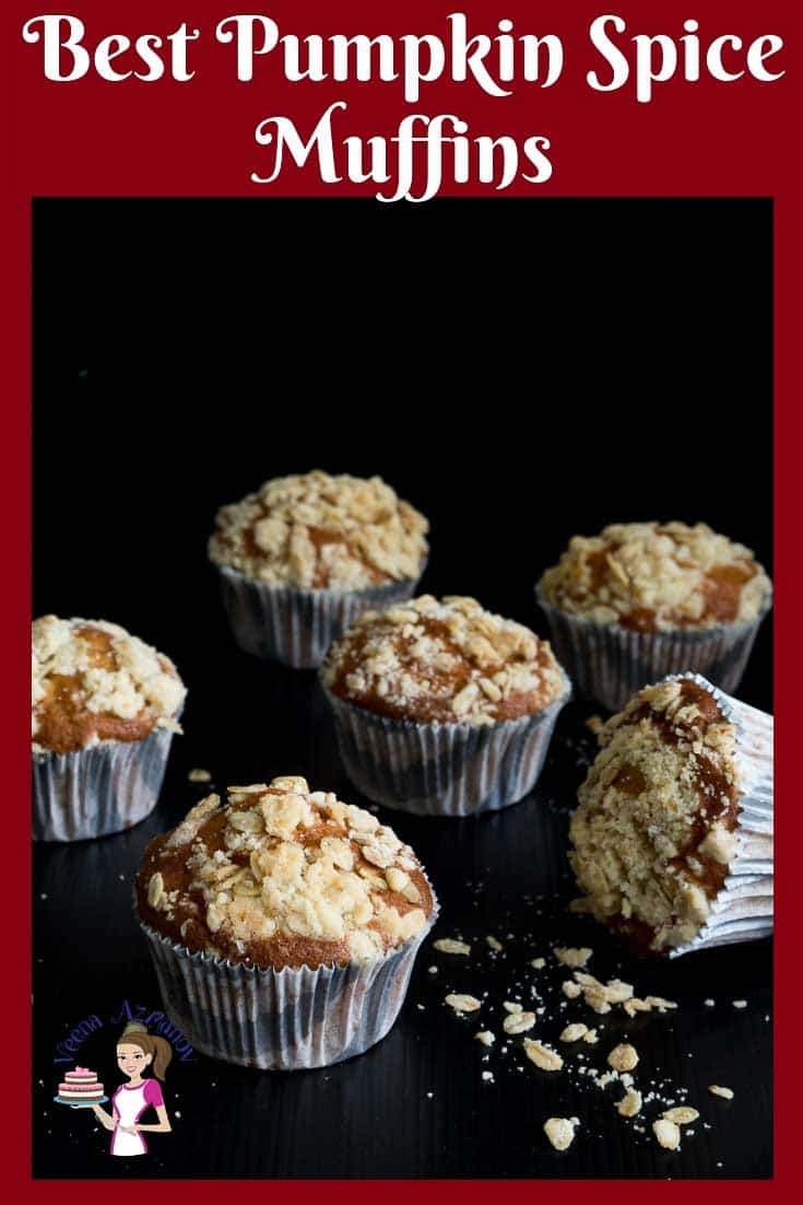 These are the best pumpkin spice muffins topped with a buttery oat streusel