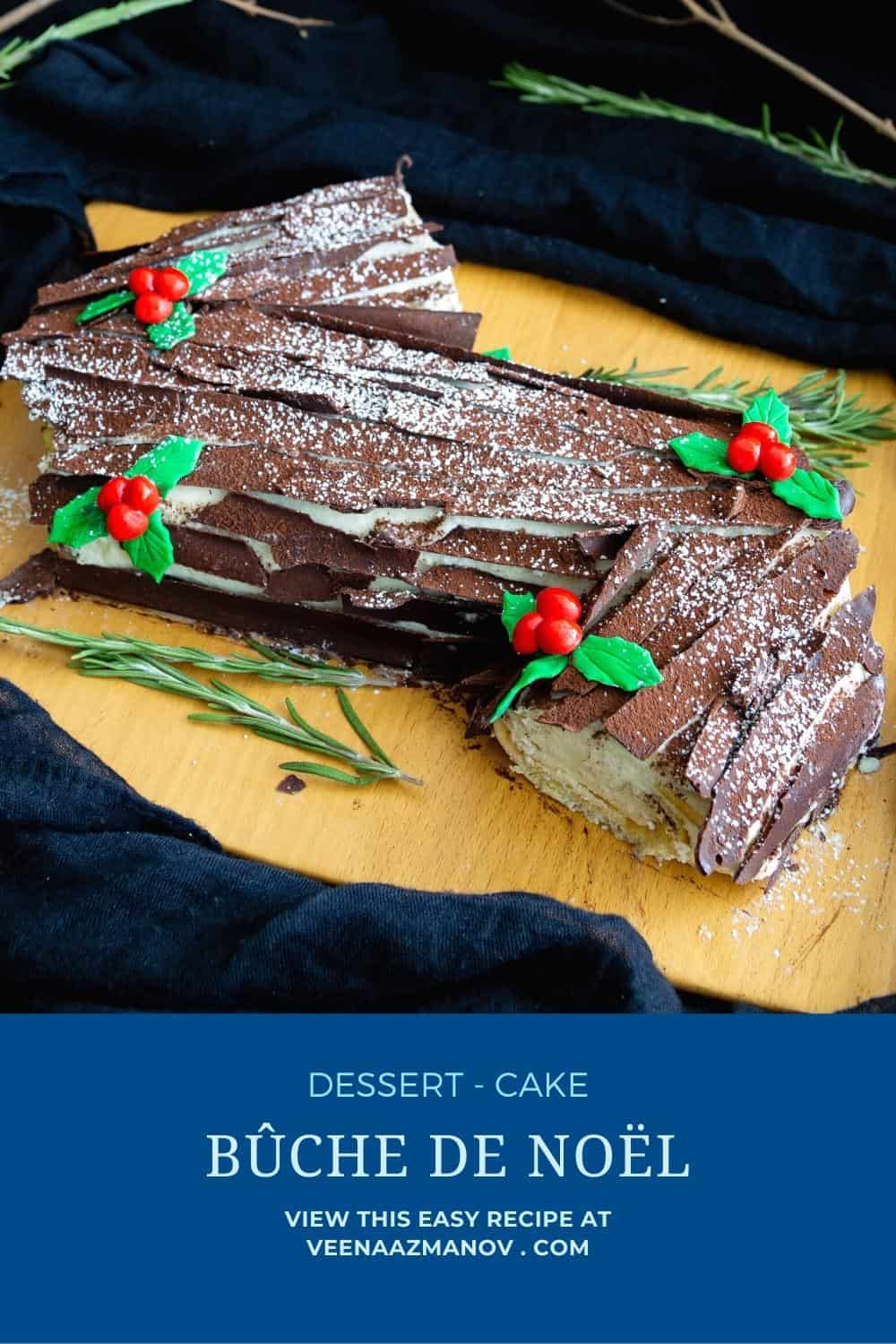 Yule Log Cake Recipe (Bûche de Noël)