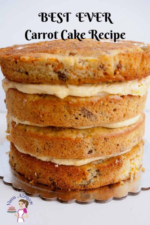 Learn to make the best carrot cake recipe with Apricot Swiss meringue buttercream with this step by step tutorial