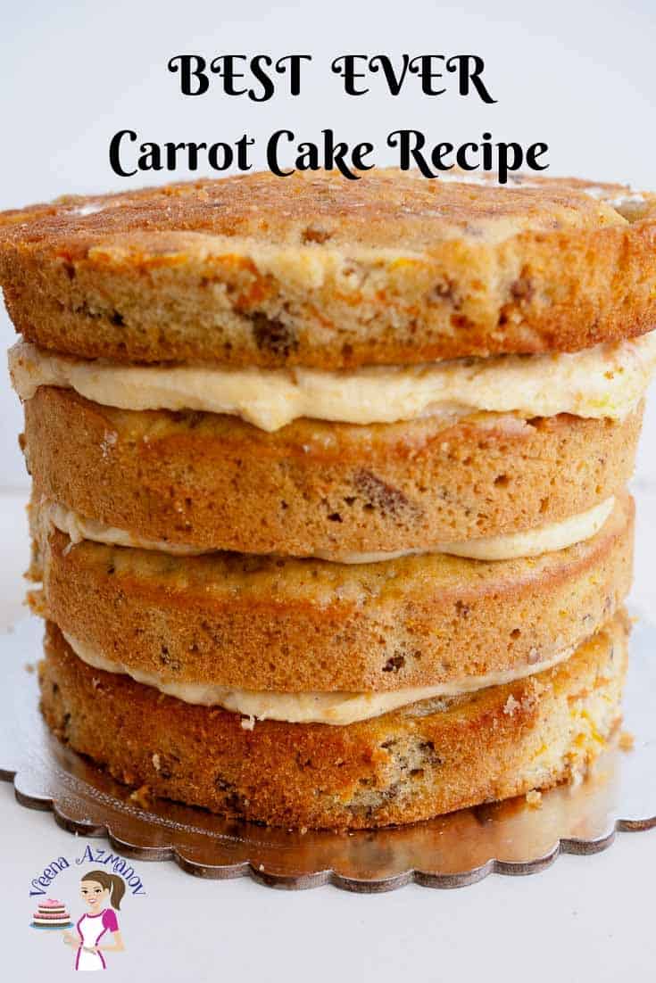 BEST Carrot Cake with Swiss Meringue Buttercream Veena Azmanov