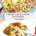 Pinterest image for chicken casserole.