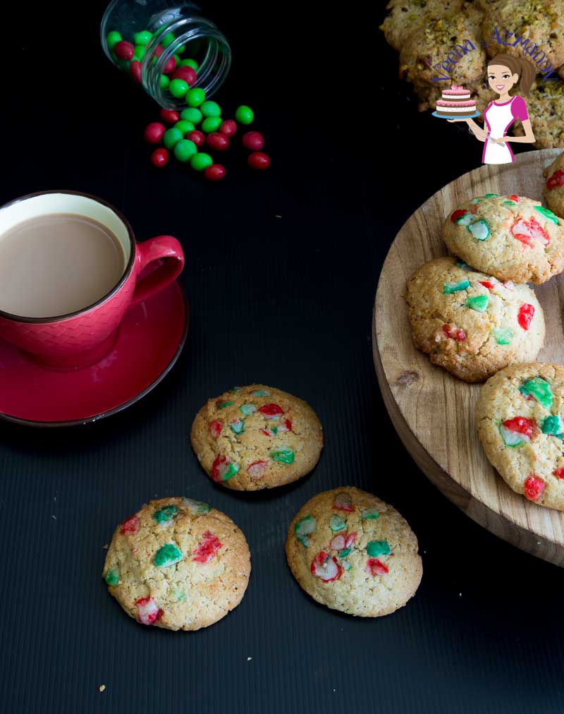 Christmas cookies on a table.