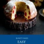 Pinterest image for cherry pound cake.