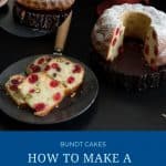 Pinterest image for cherry bundt cake.