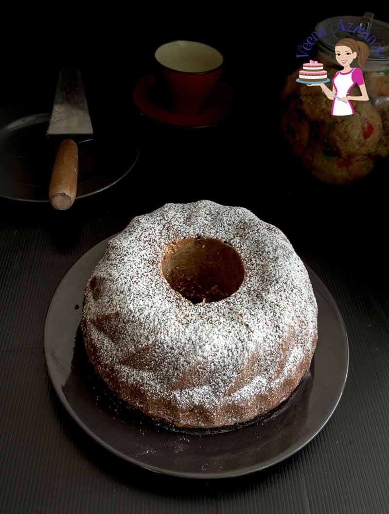 A deliciously most glace mixed fruit bundt cake also called tutti frutti cake or candied fruit peel fruitcake recipe