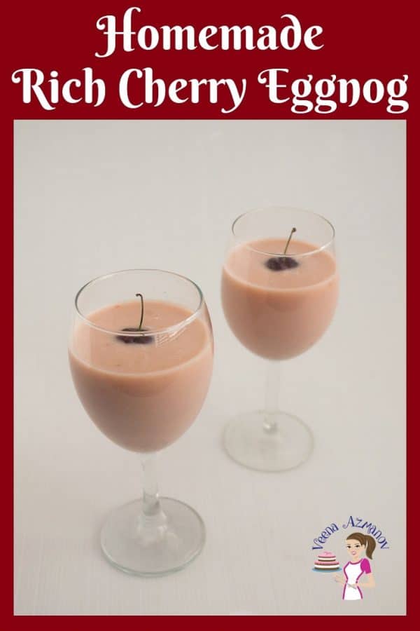 This Christmas Eve celebrate with a Homemade Cherry Eggnog made with cherry liquor.