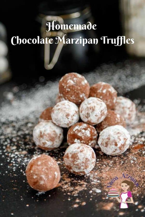 Ultimate Christmas Truffles in 5 minutes -Chocolate Marzipan Truffles made with Homemade Chocolate Marzipan from scratch